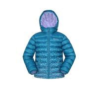 Mountain Warehouse Seasons Manteau Imperméable pour Fille Et Garçon - Doudoune Rembourrée Et Légère À Capuche pour Enfant, Veste d'hiver Matelassée pour Garçon Et Fille Sarcelle 5-6 Ans