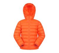 Mountain Warehouse Seasons Manteau Imperméable pour Fille Et Garçon - Doudoune Rembourrée Et Légère À Capuche pour Enfant, Veste d'hiver Matelassée pour Garçon Et Fille Orange Fluo 13 Ans