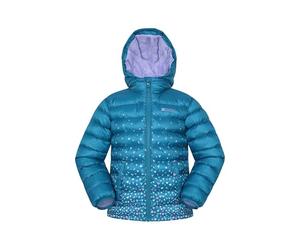 Mountain Warehouse Seasons Manteau Imperméable pour Fille Et Garçon - Doudoune Rembourrée Et Légère À Capuche pour Enfant, Veste d'hiver Matelassée pour Garçon Et Fille Sarcelle 5-6 Ans