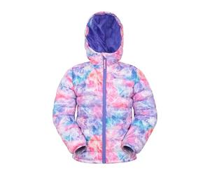 Mountain Warehouse Seasons Manteau Imperméable pour Fille Et Garçon - Doudoune Rembourrée Et Légère À Capuche pour Enfant, Veste d'hiver Matelassée pour Garçon Et Fille Rose 9-10 Ans