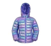 Mountain Warehouse Seasons Manteau Imperméable Pour Fille Et Garçon - Doudoune Rembourrée Et Légère À Capuche Pour Enfant, Veste D'Hiver Matelassée Pour Garçon Et Fille Bleu 11-12 ANS