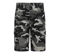 Mountain Warehouse Short Cargo pour Enfants - 100% Coton, Ceinture réglable, Short Doux, Poche, Entretien Facile - Camping, Voyage Noir 11-12 Ans
