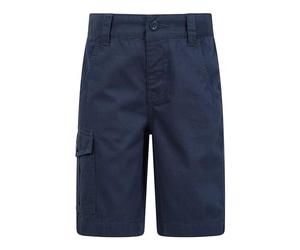 Mountain Warehouse Short Cargo pour Enfants imprimé - 100% Coton, léger, Respirant, Fibres Naturelles, Entretien Facile - Camping, randonnée Bleu Marine 11-12 Ans