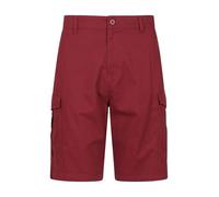 Mountain Warehouse Short Hommes Lakeside - 100% Coton de sergé, Short d’été Durable, 6 Poches - pour Marcher, Courir, randonnée & Camping Bordeaux 56W