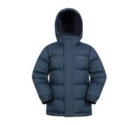 Mountain Warehouse Snow Veste De Ski pour Enfant - Doudoune À Capuche, Manteau Extra Chaud pour Enfant, Veste d'hiver Imperméable Bleu Foncé 13 Ans