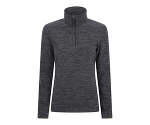 Mountain Warehouse Snowdon Haut en Molleton pour Femmes - Pullover Chaud, Pull léger, Tee-Shirt Respirant, séchage Rapide - pour Marcher, l'hiver, Voyager Noir 42