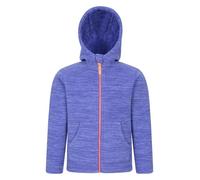 Mountain Warehouse Snowdonia II Sweat à capuche pour enfant - Haut en micropolaire entièrement zippé avec poches avant, pour garçon et fille - Idéal pour l'extérieur Violet foncé 9-10 ANS
