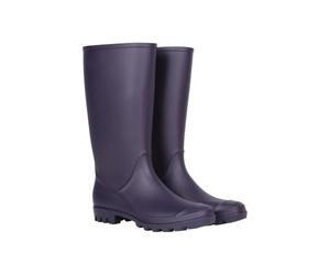 Mountain Warehouse Splash Bottes en caoutchouc imperméables pour femme, doublure textile, adhérence robuste, idéales pour les festivals, le jardin, la marche, violet foncé, 39 EU