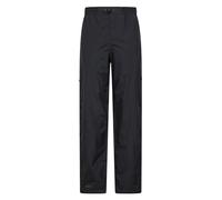 Mountain Warehouse Surpantalon Femme Downpour - Imperméable, Pantalon de Pluie, Coutures scellées, Fermeture éclair à la Cheville, Ceinture élastique - Voyages, Camping Noir 42