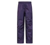 Mountain Warehouse Surpantalon imperméable Spray Enfants - Respirant Toutes Saisons, Coutures soudées, Surpantalon à séchage Rapide - pour Les Voyages Lila 9-10 Ans