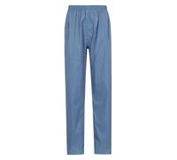 Mountain Warehouse Surpantalon Pakka pour Femmes - Imperméable, Respirant, Sac de Rangement, Ouvertures Scratch aux Chevilles - Voyage, Temps Humide Bleu 38