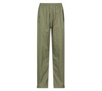 Mountain Warehouse Surpantalon Pakka pour Femmes - Imperméable, Respirant, Sac de Rangement, Ouvertures Scratch aux Chevilles - Voyage, Temps Humide Kaki 40