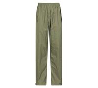 Mountain Warehouse Surpantalon Pakka pour Femmes - Imperméable, Respirant, Sac de Rangement, Ouvertures Scratch aux Chevilles - Voyage, Temps Humide Kaki 40