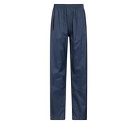Mountain Warehouse Surpantalon Pakka pour Femmes - Imperméable, Respirant, Sac de Rangement, Ouvertures Scratch aux Chevilles - Voyage, Temps Humide Bleu Marine 40