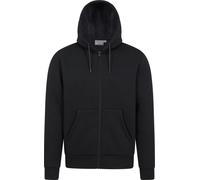 Mountain Warehouse - Sweat à capuche "Dalton" avec fermeture éclair sur toute la longueur doublé Borg pour homme MW2186 (XL) (Noir)