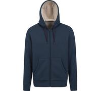 Mountain Warehouse - Sweat à capuche "Dalton" avec fermeture éclair sur toute la longueur doublé Borg pour homme MW2186 (XL) (Bleu marine)