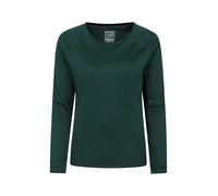 Mountain Warehouse T-shirt d’été Endurance pour femme - Léger - Longues manches - Séchage rapide - Protection UV - Pour voyages, course à pied et quotidien Vert foncé 40