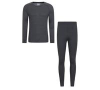 Mountain Warehouse Talus Ensemble Haut et Pantalon Thermique pour Homme - Couche de Base légère et Respirante, Isotherm, évacuation de l'humidité - Camping d'hiver Gris Fer 4XL