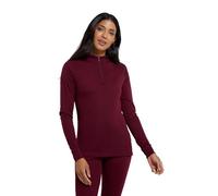 Mountain Warehouse Talus Haut à manches longues pour femme - Sous-vêtement thermique léger pour femme, respirant, chaud et facile d'entretien - Printemps, été et plein air, Berry (col zippé), 52