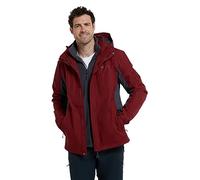 Mountain Warehouse Veste 3 en 1 Thunderstorm Homme - Manteau d'hiver Respirant, Imperméable, Coutures soudées, Polaire intérieure détachable - pour Voyager Rouge M