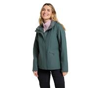Mountain Warehouse Veste 3-en-1 Thunderstorm pour Femme - Imperméable et Ajustable, intérieur en Polaire détachable - pour Les Voyages et Les Sorties en Plein air, Hiver Kaki 46