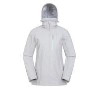 Mountain Warehouse Veste de Pluie Rainforest imperméable pour Femme - avec Doublure en Maille et Ourlet réglable - Compressible - pour Marche, Voyage et Camping Gris 46