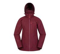 Mountain Warehouse Veste de Pluie Rainforest imperméable pour Femme - avec Doublure en Maille et Ourlet réglable - Compressible - pour Marche, Voyage et Camping Bordeaux 46