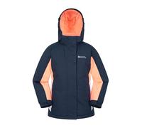 Mountain Warehouse Veste de Ski Honey Enfants - Résistante à la Neige, Poignets réglables, Doublure Polaire, Jupe Pare-Neige intégrée -Parfaite pour Tenir Chaud en Hiver Noir Bleuté 7-8 Ans