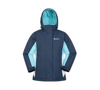 Mountain Warehouse Veste de Ski Honey Enfants - Résistante à la Neige, Poignets réglables, Doublure Polaire, Jupe Pare-Neige intégrée -Parfaite pour Tenir Chaud en Hiver Bleu Marine 9-10 Ans