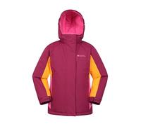 Mountain Warehouse Veste de Ski Honey Enfants - Résistante à la Neige, Poignets réglables, Doublure Polaire, Jupe Pare-Neige intégrée -Parfaite pour Tenir Chaud en Hiver Rouge Cerise 5-6 Ans