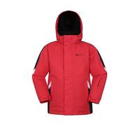 Mountain Warehouse Veste de Ski Raptor Enfants - Manteau Résistant à la Neige, Doublure Polaire, Jupe Pare-Neige Intégrée - Parfaite pour l'hiver Rouge 11-12 Ans