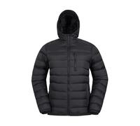 Mountain Warehouse Veste d'hiver Link Homme - Résistante à l'eau, Légère, Chaude, Poignets et Bordure élastiques pour Un Meilleur Ajustement - Idéale par Temps Froid Noir S