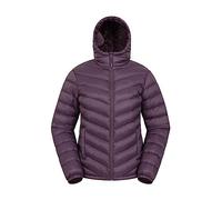 Mountain Warehouse Veste d'hiver rembourrée Seasons Femme - Résistante à l'eau, Chaude, Poches Avant, Poignets élastiques et Capuche réglable - Idéale par Temps Froid Lila 46