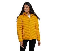 Mountain Warehouse Veste d'hiver rembourrée Seasons Femme - Résistante à l'eau, Chaude, Poches Avant, Poignets élastiques et Capuche réglable - Idéale par Temps Froid Jaune 36