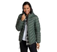 Mountain Warehouse Veste d'hiver rembourrée Seasons Femme - Résistante à l'eau, Chaude, Poches Avant, Poignets élastiques et Capuche réglable - Idéale par Temps Froid Kaki Clair 44