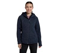 Mountain Warehouse Veste en polaire Nevis avec fermeture éclair intégrale et poches pour femme - Légère et respirante - Pour printemps, marche, voyages, randonnée, hiver Bleu marine 42