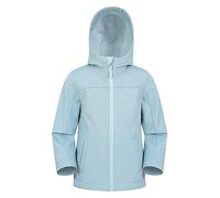Mountain Warehouse Veste Enfant Exodus Softshell - Coupe-Vent, Imperméable Fille Et Garçon, Veste Polaire Unisexe, Veste À Capuche Conçue Pour Sport Et Voyage Bleu ciel 7-8 ANS