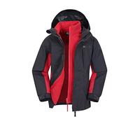 Mountain Warehouse Veste imperméable 3-en-1 Cannonball pour Enfant - Respirante - Coutures étanchées, Capuche Amovible, col doublé en Tricot - Marche et randonnée, Hiver Gris 13 Ans