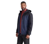 Mountain Warehouse Veste imperméable Brisk Extreme pour Homme - Manteau d’Hiver Respirant avec Poignets et Capuche Ajustables - Coutures scellées - Camping et Voyages Bleu Marine XXL