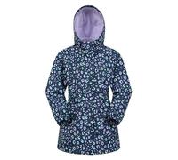 Mountain Warehouse Veste imperméable Dale pour Enfant - Veste de Pluie légère, doublée en Polaire, Respirante, Poignets Ajustables - Marche et activités extérieures Violet Sombre 13-14 Ans