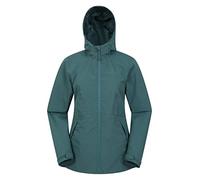 Mountain Warehouse Veste imperméable légère Vancouver pour Femme - Coutures étanches - Respirante, Capuche Ajustable - Idéale pour l'extérieur Sarcelle 38