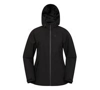 Mountain Warehouse Veste imperméable légère Vancouver pour femme - Coutures étanches - Respirante, capuche ajustable - Idéale pour l'extérieur Noir 40
