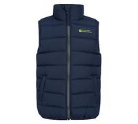 Mountain Warehouse Veste matelassée Rocko pour Enfant - Résistante à l’Eau - en Microfibre - avec 2 Poches Avant Bleu Foncé 11-12 Ans