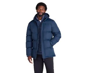 Mountain Warehouse Veste pour Homme imperméable - Capuche réglable - Ourlet et Poignets Ajustables - Idéale pour Les Voyages en Hiver, la Marche et Le Quotidien Bleu Marine M