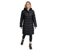 Mountain Warehouse Veste rembourrée Alexa Femme - Résistante à l'eau, Légère, Rabat-tempête, Capuche ajustable, Poches - Idéale pour l'hiver et temps humide Noir 48