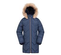 Mountain Warehouse Veste rembourrée Galaxy pour Enfant - avec Doublure Polaire - Imperméable - Fourrure synthétique - pour Voyage, randonnée, randonnée, Hiver Bleu Marine 5-6 Ans