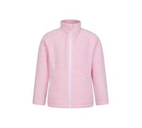 Mountain Warehouse Veste Snowdonia en Polaire Douce et légère pour Enfant - Anti-Boulochage, séchage Rapide - avec Poches - pour Les Temps froids et Les Voyages, Hiver Rose Clair 5-6 Ans
