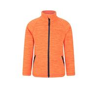 Mountain Warehouse Veste Snowdonia en Polaire Douce et légère pour Enfant - Anti-Boulochage, séchage Rapide - avec Poches - pour Les Temps froids et Les Voyages, Hiver Orange 7-8 Ans