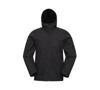 Mountain Warehouse Veste Softshell Exodus pour Hommes-Manteau décontracté à la Coupe Pratique, Veste imperméable, Ourlet, Capuche et Poignets Ajustables-pour Les Voyages Gris Fer 3XL