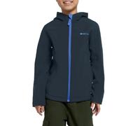 Mountain Warehouse Veste Enfant Exodus Softshell - Coupe-Vent, Imperméable Fille Et Garçon, Veste Polaire Unisexe, Veste À Capuche Conçue pour Sport Et Voyage Bleu Marine 7-8 Ans